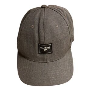 Billabong Patch Snapback Hat Gray One Size Solid Adjustable Vent Holes